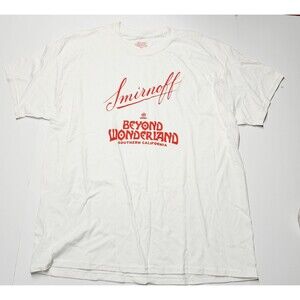 Official Beyond Wonderland x Smirnoff Promo White Tee XL SOUTHERN CALIFORNIA EUC